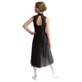 thumbnail image 2 of Miaeowve Robe de Danse Latine Ballet pour Filles Sans Manches avec Strass Dos Creux Combinaison Décontractée Noire 10, 2 of 7