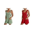 thumbnail image 1 of Lot de 2 (Rouge 1PCS & GN2 1PCS) Multipack Tube Top Combinaison à Manches Longues pour Femmes avec Poche, 1 of 8