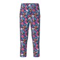 thumbnail image 2 of Gukieu Skull Daisy Print Youth Home Trousers, Elastic Waistband with Pockets for Home and Outing, Suitable for Children Aged 5-16-XS(5-6), 2 of 6