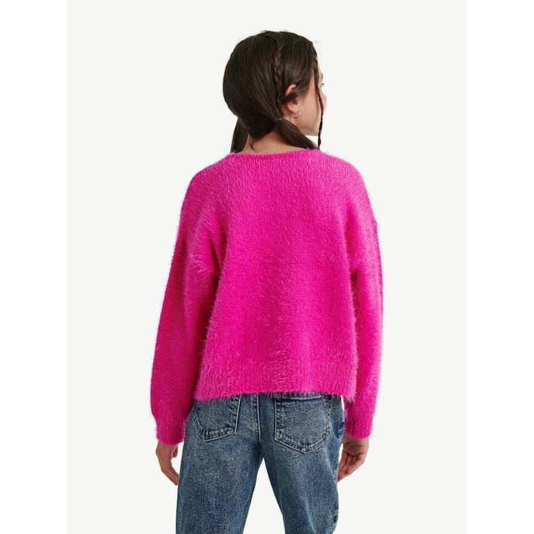 Justice fuzzy sweater sales