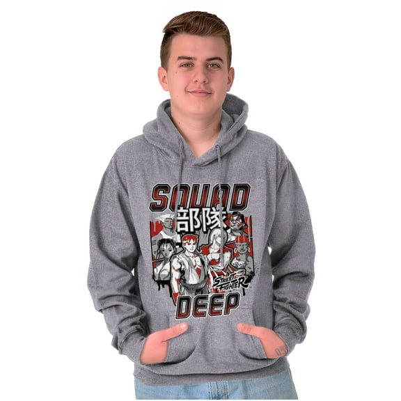 Kanji Street Fighter Squad Deep Hoodie Sweatshirt Women Men Brisco Brands S
