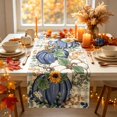 thumbnail image 2 of SLYNSHome Thanksgiving Pumpkin Table Runner, Fall Botanical Print Table Flag, Harvest Holiday Tablecloth for Dining Room Kitchen Home Party Decor, 2 of 6