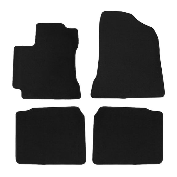 Ikon Motorsports Compatible with 2014-2019 Toyota Corolla OE Factory Style Black Nylon Carpet Car Floor Mats Front Rear 4pcs 2014 2015 2016 2017 2018 2019