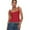 Red, variant on Women Summer Slim Shirt Casual Solid Color T-Shirt Sleeveless Lacy Cotton Tops S-XL