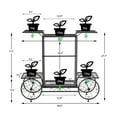 thumbnail image 4 of Wisfor 6 Potted Metal Garden Cart Plant Stand Flower Rack Indoor Outdoor  Black, 32.7x8.7x27inch, 4 of 9