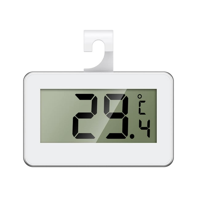 ORIA Digital Refrigerator Thermometer, Freezer Thermometer, Mini Fridge Temperature Gauge, LCD Display, for Kitchen, Home, Restaurants, Bars - White