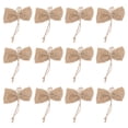 thumbnail image 1 of 12Pcs Rustic Burlap Bows Wedding Holiday Birthday Party Christmas Decoration, 1 of 8