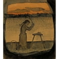 thumbnail image 2 of Hugo Simberg 12x13 Black Ornate Wood Framed Double Matted Museum Art Print Titled: Doing the Laundry (1895), 2 of 5