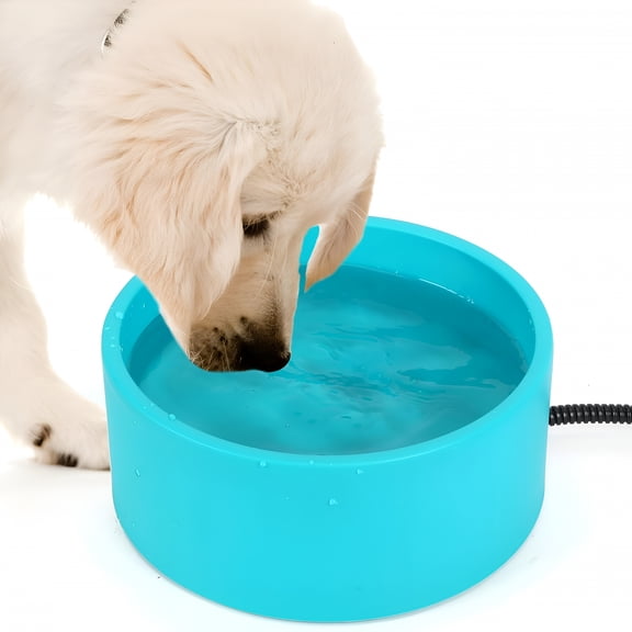 ACDANC Large Heated Water Bowl for Dog & Cat, Waterproof Heated Pet Bowl Heater for Chickens Rabbit Livestocks, Heated Bird Bath for Winter, 108 OZ 30 Watts