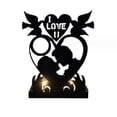 thumbnail image 1 of Ounissouiy Candelabros únicos negros con forma de corazón para adornos decorativos de ambiente romántico para bodas Decoración del hogar C, 1 of 6