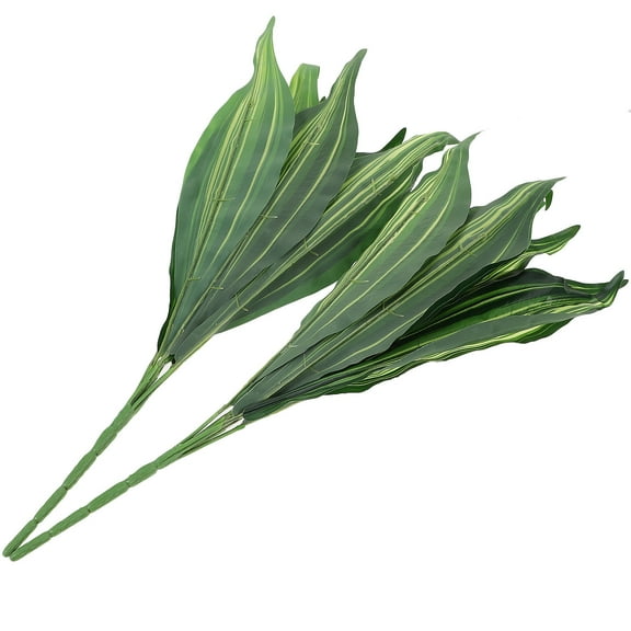 KAKOWELY Fake Sansevieria Plastic Leaves Indoor Plant 2Pcs 18.5X13.8X9.8In