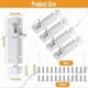 thumbnail image 2 of 4 Pieces Sliding Door Latch, White Latch, Aluminum Alloy Sliding Latch, 3 Inch Sliding Latch with Screws, for Garden, Bathroom, Shed, Garage, 2 of 5