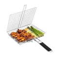 thumbnail image 5 of Jkung Nesting Grill Basket Foldable BBQ Grilling Basket with Removable Handle Stainless Steel Outdoor Cooking Camping Accessories for Meat Steak Fish Vegetable Shrimp, 5 of 8