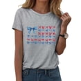 thumbnail image 2 of TOWED22 America Shirts for Women Land of The Free Shirt America Flag Coquette Bow T-Shirt USA Patriotic Tees 4th of July Outfits(Grey,XXXL), 2 of 5