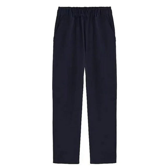 Boys Pants Back to School Kids Boys Solid Casual Pants Elastic Waist Trousers with Pocket Uniform Style Toddler Sweatpants 11 Years-12 Years Navy