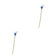 thumbnail image 1 of Injueey Decoración del hogar de bajo mantenimiento de PU, apariencia realista y flores artificiales fáciles de limpiar, decoración de azul blanco 37cm * 7cm 2Conjunto, 1 of 6