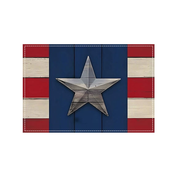 Independence Day Patriotic Themed Placemats, Washable Heat-Resistant Table Mats for Holiday Party, Restaurant & Home Dining Decor