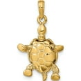 thumbnail image 3 of 14K Yellow Gold Solid Polished 3-D Moveable Turtle Pendant (25 X 16.5) Made In United States c2544, 3 of 5