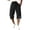 Black, variant on Men's Casual Athletic Cropped Pants Elastic Waist Drawstring Lightweight Gym Sweatpants Below Knee Lightweight Joggers Trousers with Pockets Black M