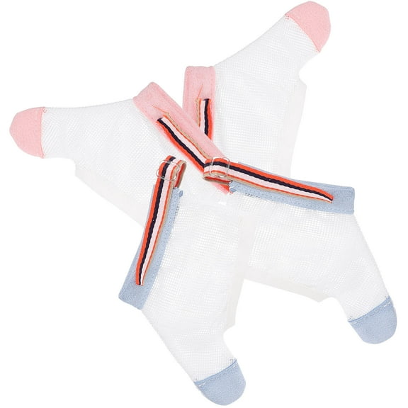 FRCOLOR 2Pairs Stop Thumb Sucking Gloves White Breathable Nylon Protective Gloves for Infants