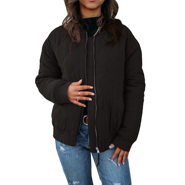 REDHOTYPE Women's Button Long Sleeve Brushed Jacket Coats with Pockets