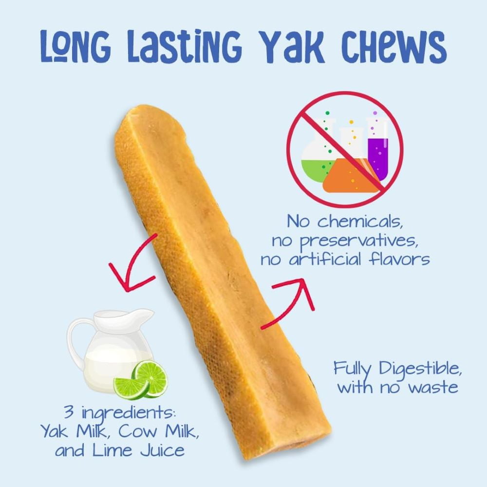 Yeti Dog Chew Natural Yak Cheese Long Lasting Dog Chews Small Dog, 14 Pieces, 1 lb