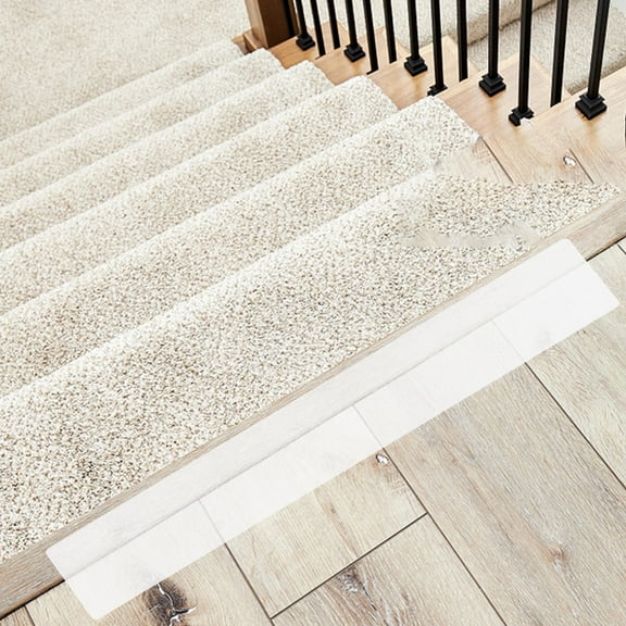 GOOHOCHY 4pcs Peel Stick Floor Tiles Step Grips For Stairs Indoor Non Slip Tape Peel And Stick Clear Non-Slip Stair Treads For Wooden Steps