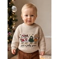 thumbnail image 5 of RUINIXCW Toddler Baby Boy Girl Christmas Ugly Sweater Outfit Kids Fall Winter Sweaters Goose Embroidery Knitwear Jumper Pullover Tops Xmas Clothes, 5 of 10
