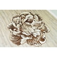 thumbnail image 4 of Planet Rugs Round Floral Plush Rug 2ft Brown - Soft, Durable Home Decor, 4 of 9