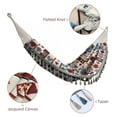 thumbnail image 4 of Hamac Boho Classique avec Pompon, Fait Main, Résistant aux Intempéries, Hamac pour Intérieur et Extérieur, Léger et Durable - pour Patio, Porche, Arrière-Cour, 4 of 5