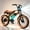 Black & Brown, variant on Spark Electric Bike for Adults, 1500W Peak Motor Over 28 MPH(Unlock to 35MPH) EBike, 20" Fat Tires with Dual Suspension & Brakes Motorcycle Black & Brown