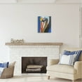 thumbnail image 2 of Stupell Industries Bold Blue Pelican Portrait Coastal Painting Gallery Wrapped Canvas Print Wall Art, 2 of 5