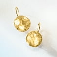 thumbnail image 5 of Ross-Simons 14kt Yellow Gold Hammered Disc Drop Earrings, Women's, Adult, 5 of 8