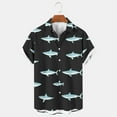 thumbnail image 2 of JURANMO Hawaiian Shirt for Men Fashion Print Summer Beach Shirts Casual Short Sleeve Button Down Blouse Vacation Tops Black XXXL Ofertas Relampago de Hoy, 2 of 8