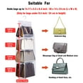 thumbnail image 4 of Lirex Handbag Hanging Organizer, 8 Pocket Foldable Oxford Cloth Closet Organizer, White, 4 of 6