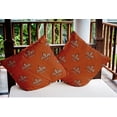 thumbnail image 3 of Simply Daisy 16" x 16" Fleur de Lis Indoor/Outdoor Polyester Throw Pillow, Sienna, 3 of 3