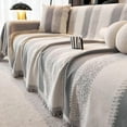 thumbnail image 3 of West Ivory - 71" x 165" Inch Chenille Couch Cover - Non Slip Furniture Protector, Anti-Scratch, Washable for Dog Cat Kids Soft Furniture Protector - Grey, 3 of 7