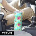 thumbnail image 6 of Pioneer Flower Floral Print Pattern 20oz Skinny Tumbler with Straw & Lid, Double Wall Vacuum Insulated Cup, Leak-Proof, Cup Holder Friendly, Hot 6H Cold 12H, 6 of 6