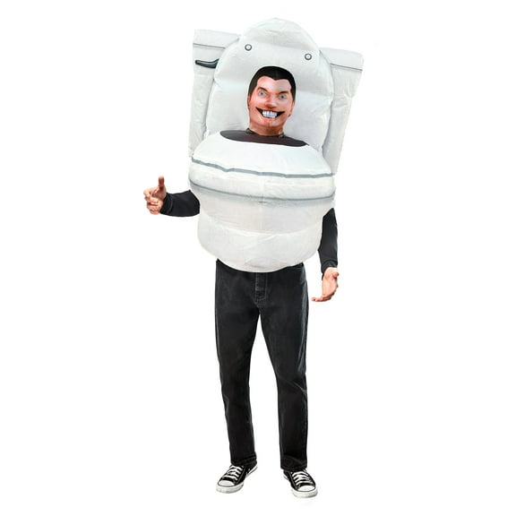 Skibidi Toilet Inflatable Costume for Adults by Rubies, Men's One Size