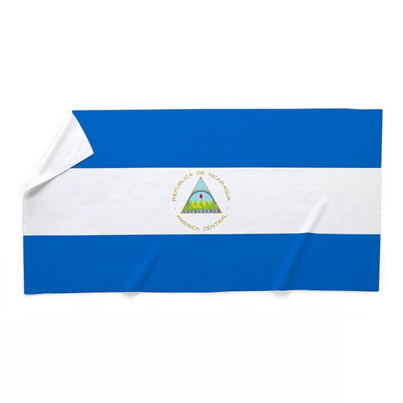 CafePress - Flag Of Nicaragua - Large Beach Towel, Soft 30"x60" Towel with Unique Design