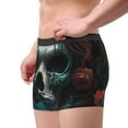 thumbnail image 5 of Cauagu Butterfly Flower Skull Print Boxer Briefs for Men,Comfortable Breathable Men's Underwear Moisture Wicking Underpants -XX-Large, 5 of 8