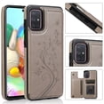 thumbnail image 2 of Asuwish Compatible with Samsung Galaxy A71 5G Wallet Phone Case Tempered Glass Screen Protector and Flower PU Leather Credit Card Holder Stand Slot Flip Cell Cover for A 71 G5 71A S71 Women Men Grey, 2 of 6