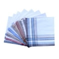 thumbnail image 1 of Mileymarla Paquete Surtido De Pañuelos De Algodón Con Borde De Color Blanco Para Hombre 9Pcs, 1 of 1