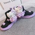 thumbnail image 2 of Botas de felpa de Anime Sanrios Kuromi Hello kittys para niños, botas Martin lindas, botas cortas de PU, zapatos de princesa de dibujos animados, moda Kawaii, 2 of 5