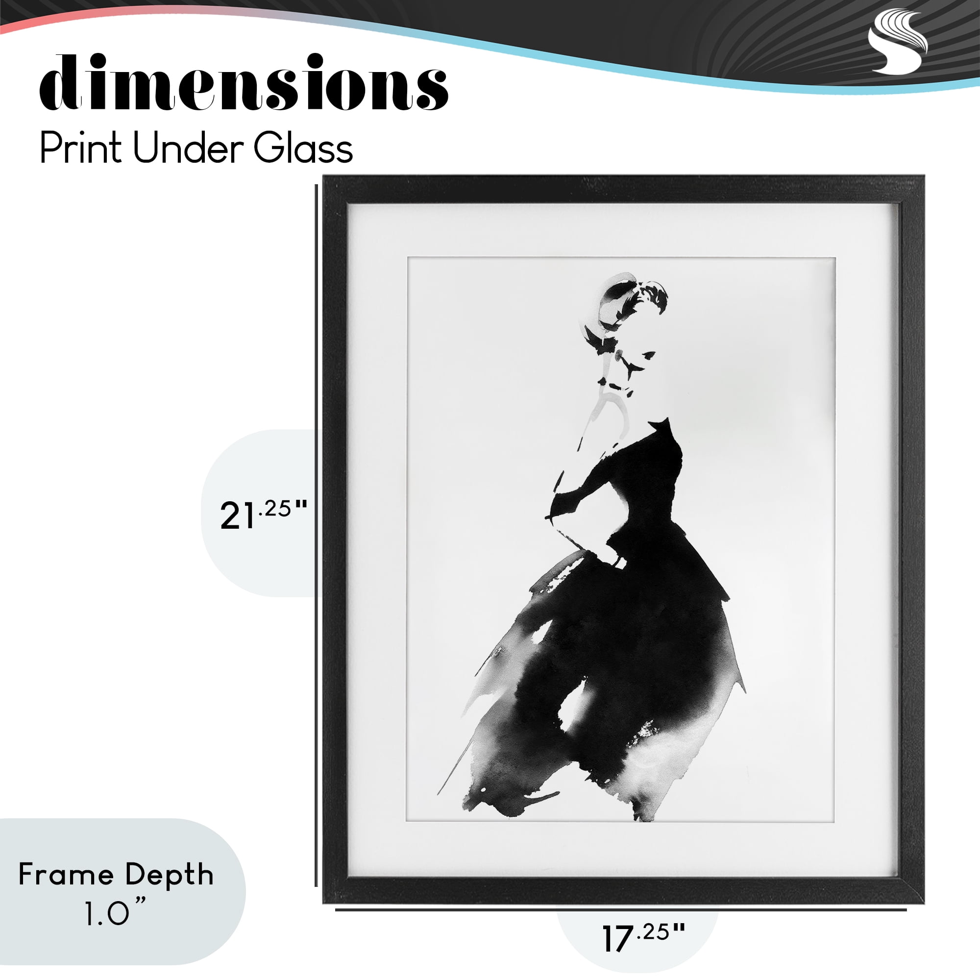 Stupell Industries Shadow Waltz Silhouette Black Framed Print Under Glass, design by Svetlana Aleynikova