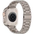 thumbnail image 4 of Dwitch Compatible with Apple Watch Band 49mm 45mm 44mm 42mm 41mm 40mm 38mm, Business Metal Watchband fits for iWatch Band Series 10, Ultra 2, SE, Ultra Series 9 8 7 6 5 4 3 2 1 Men & Women,Titanium, 4 of 7