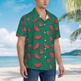 thumbnail image 5 of Haiem Watermelon Printed Hawaiian Shirt for Men - Men’s Casual Beach Summer Shirts - Stretch Fabric with Modern Fit-X-Large, 5 of 9