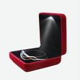 thumbnail image 5 of Portable Jewelry Storage Box with LED Light Ring Bracelet Necklace Organizer, 5 of 7
