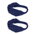 thumbnail image 3 of Diadema elástica para mujer 2pcs diademas cruzadas banda para el cabello estiramiento envoltura amplia del pelo yoga headwear azul Azul Magideal Diadema elástica para mujer, 3 of 7