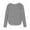 Dark Gray, variant on Little Girls Shirts Solid Crew Neck Long Sleeve Side Slit Breathable Tops for 3-10Y